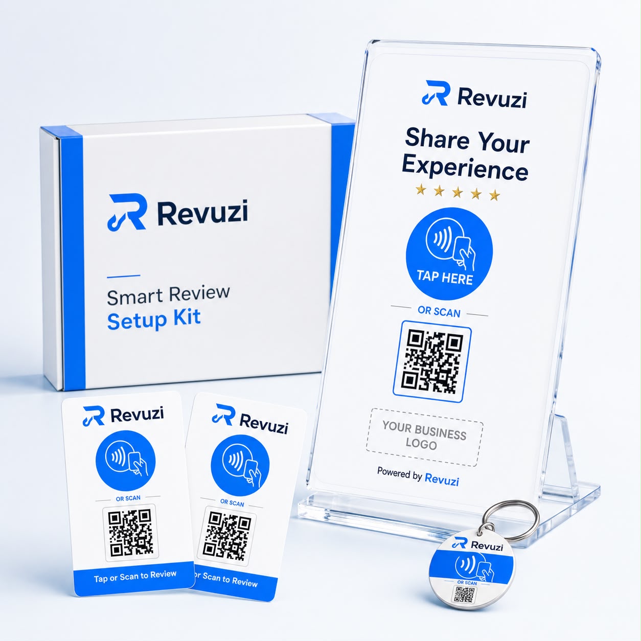 Revuzi Google Review QR Code Poster & Stand